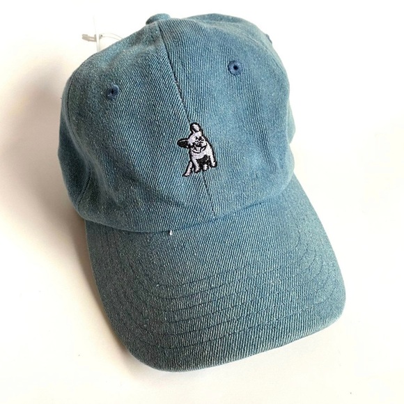 Denim Baseball Pink French Bulldog Embroidery Hat - Picture 2 of 5